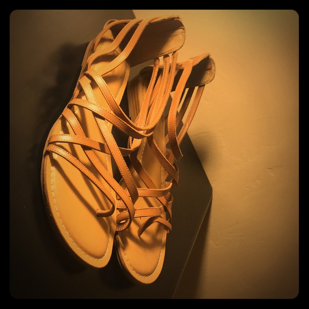 Brown gladiator sandals good condition